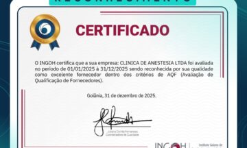 Reconhecimento que reforça nosso compromisso com a qualidade e a segurança.A Clianest foi avalia